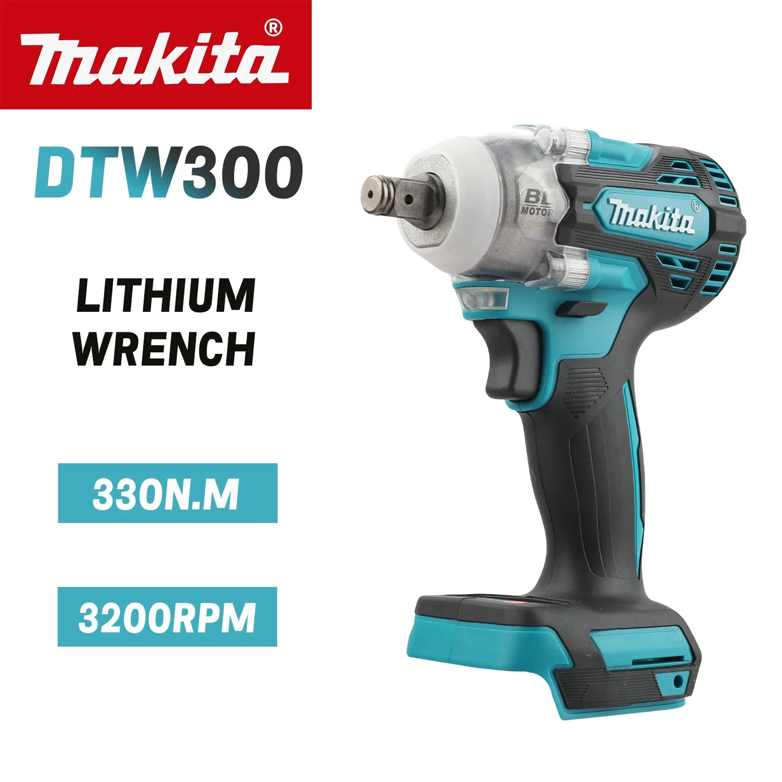 Power Tools Impact Wrench - Brushless Makita DTW300 Battery Powered Impact