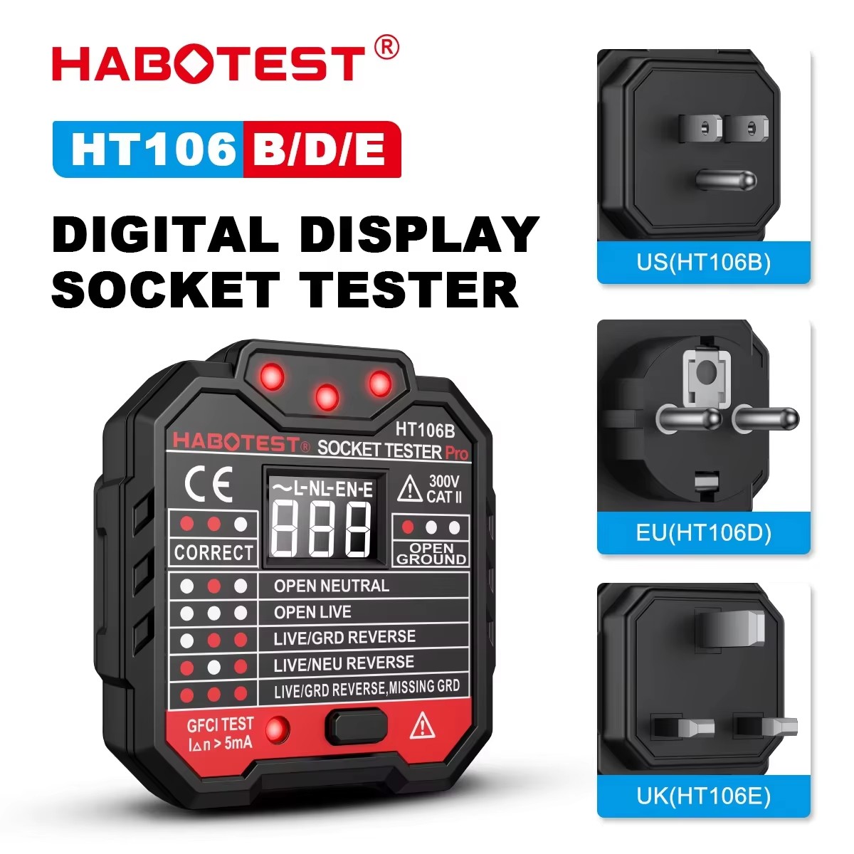Power Tools Uk Review - HT106 Digital Socket Tester Pro Voltage