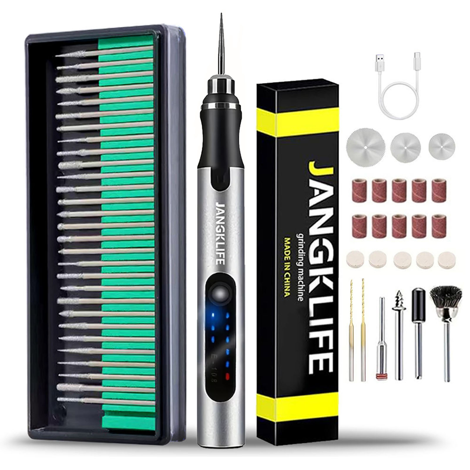 Power Tools Ingco - JANGKLIFE USB Cordless Rotary Tool Kit