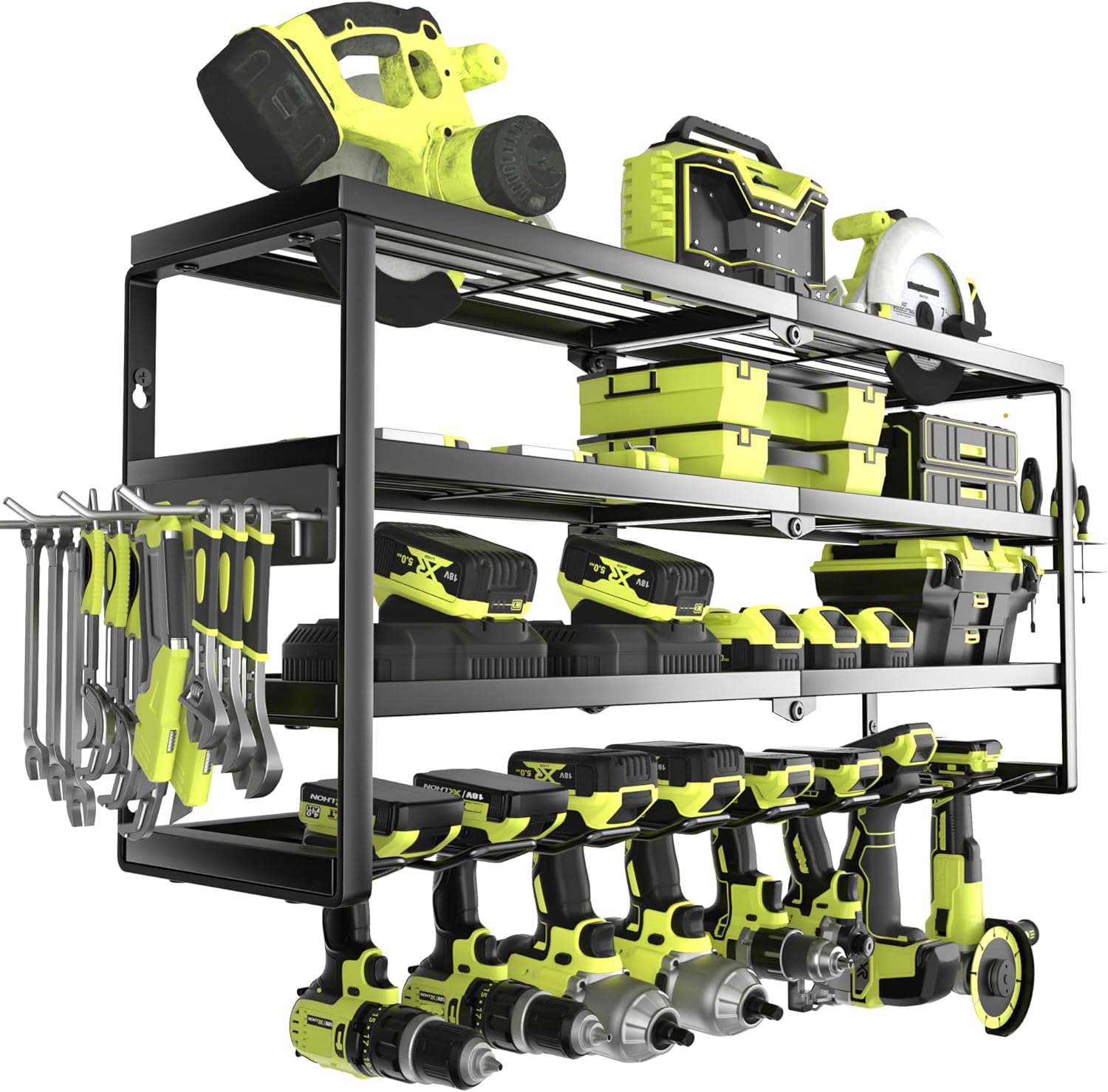 Power Tools Organizer - 4 Layer Wall Mount Power Tool