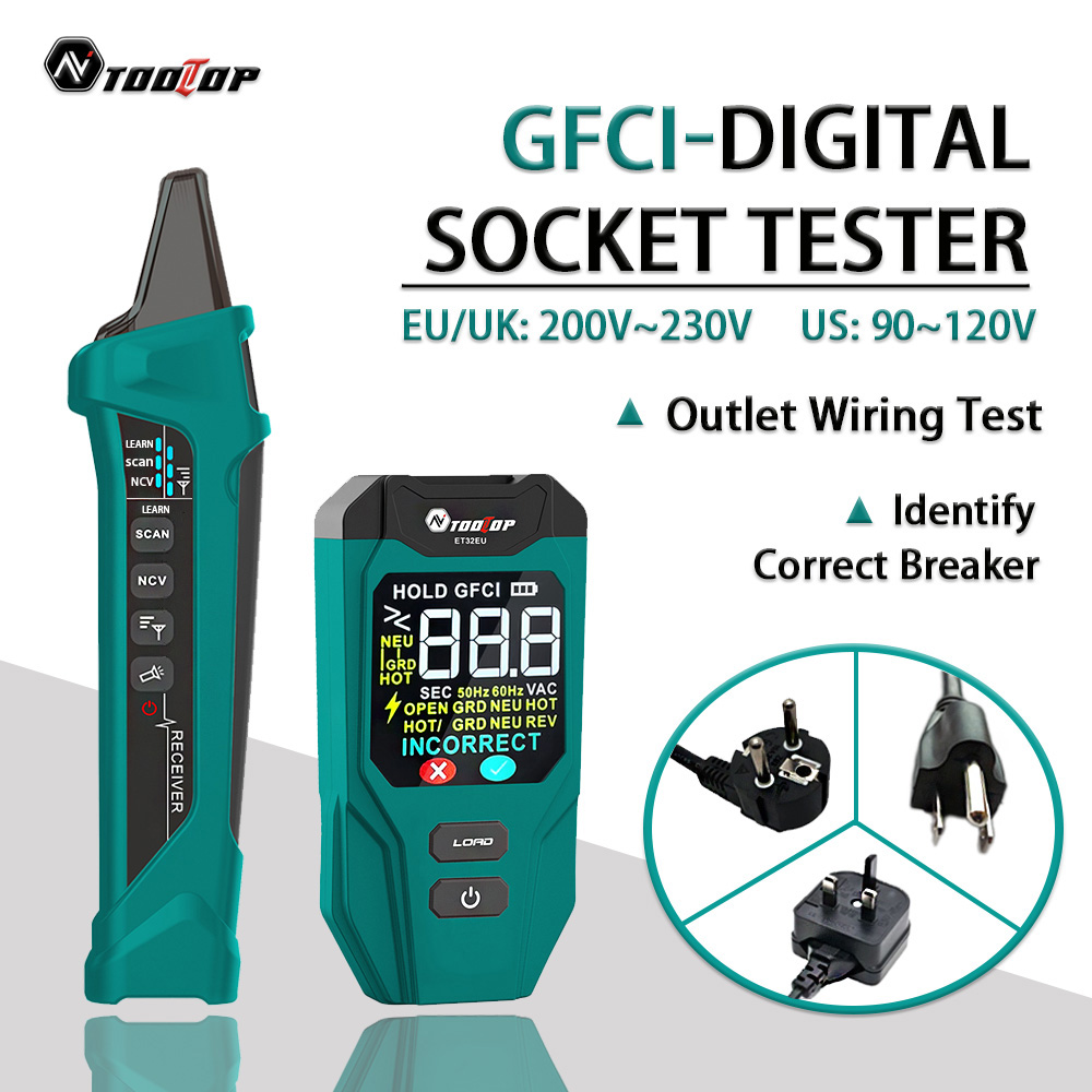 Power Tools Uk Review - TOOLTOP ET32 Digital Circuit Breaker Finder