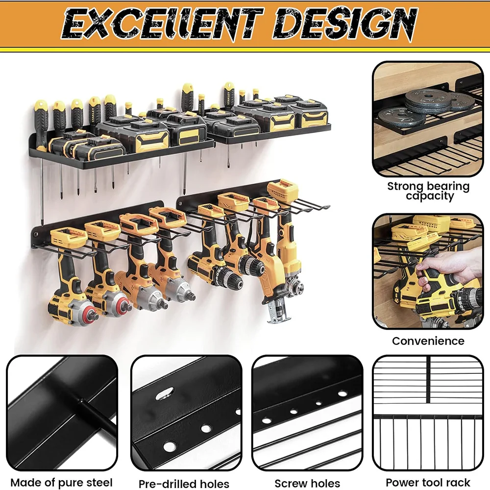 Power Tools On Pegboard - Power Tool Wall Mount Holder Heavy