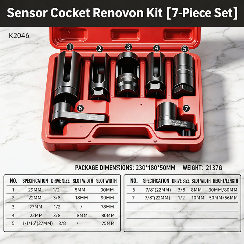 Rotary Tool Kit - Universal Oxygen Sensor Socket Set O2
