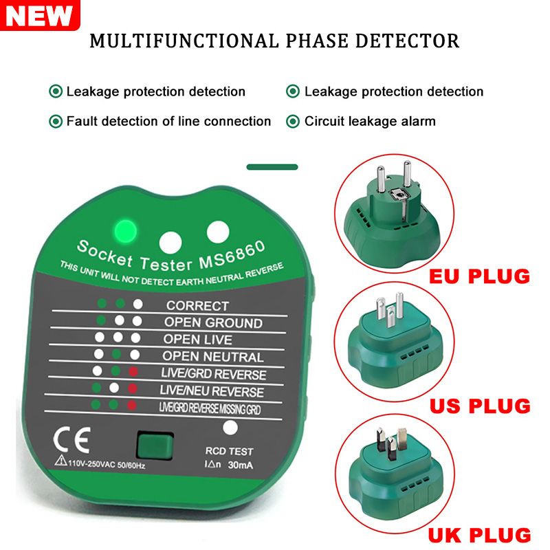 Power Tools Uk Review - 30mA Socket Tester Voltage Test Socket