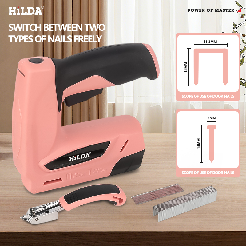 Staple Gun Electric - HILDA Electric Staple Nail Gun Cordless