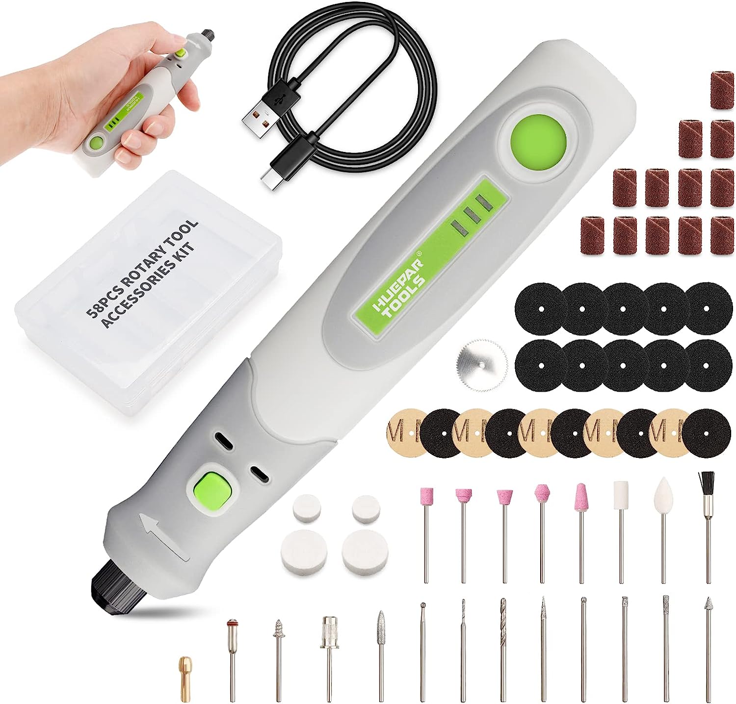 Rotary Tool Kit - Electric Drill Die Grinder Engraver Polisher