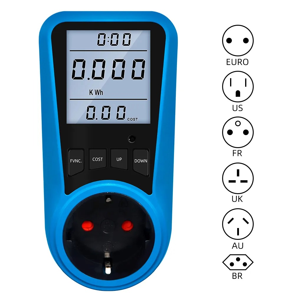 Power Tools Uk Review - EU Plug Socket Digital Current Meter