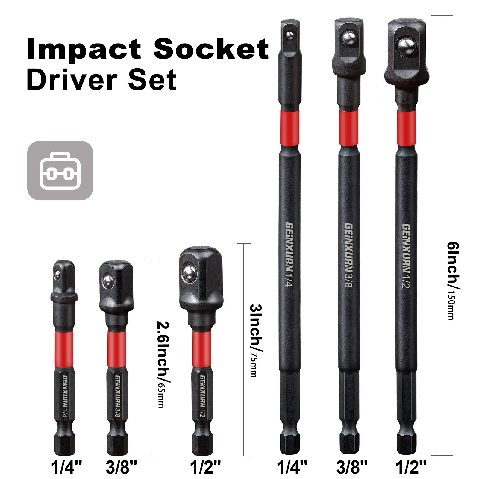 Geinxurn Impact Socket Adapter - Power Tools Impact Wrench review and price