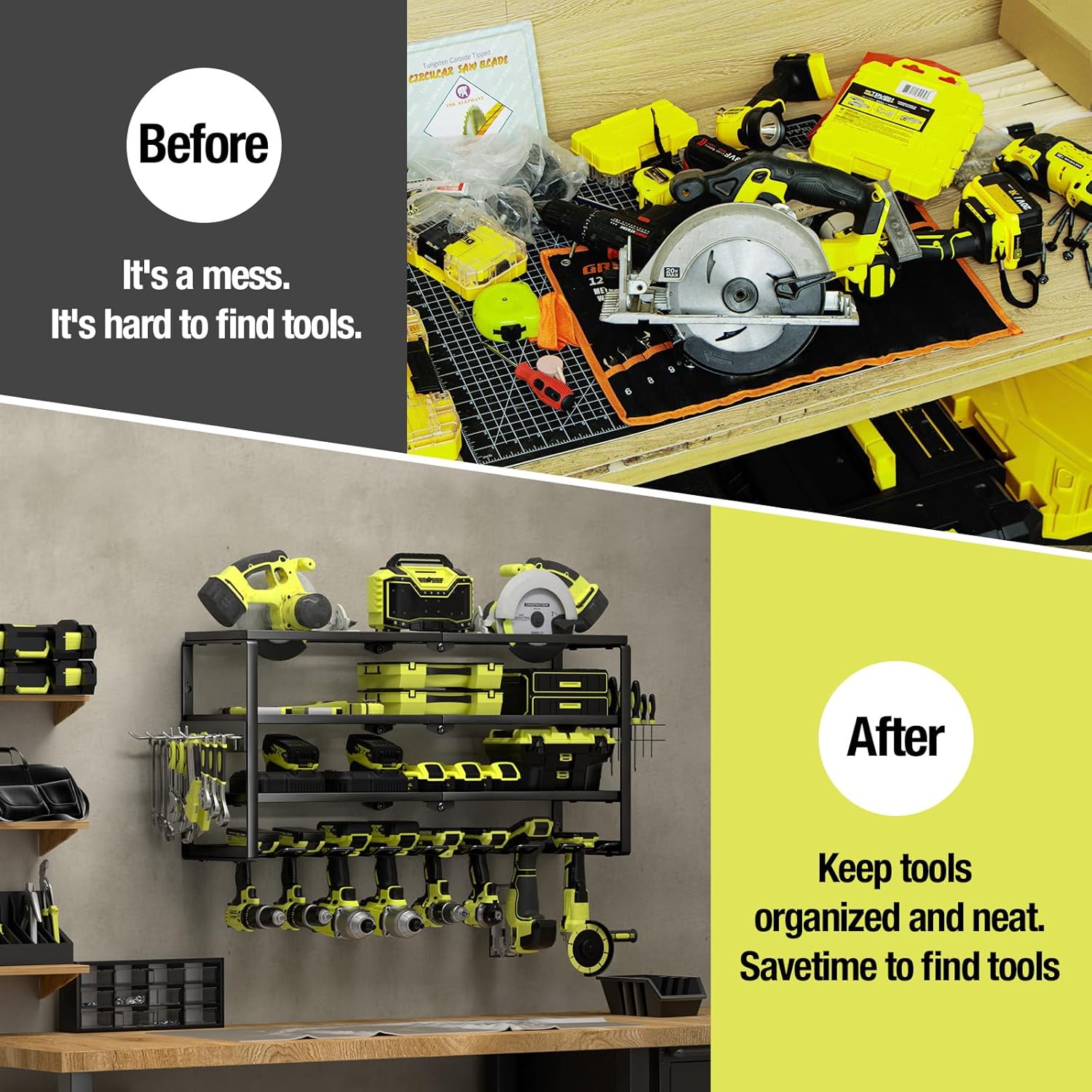 4 Layer Wall Mount Power Tool  - Power Tools Organizer review and price