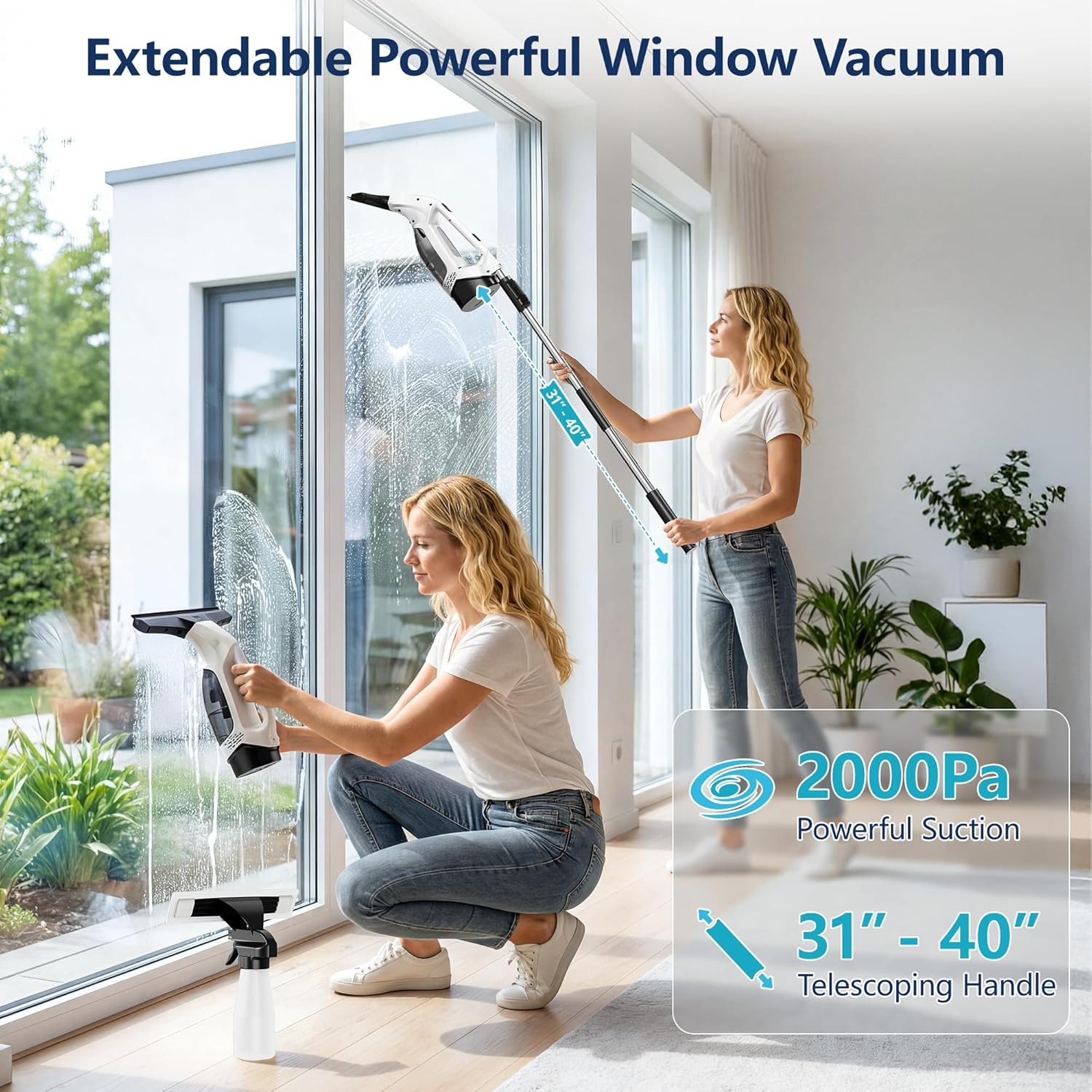 2000Pa Handheld Window Vacuum  - Power Tools Set review and price
