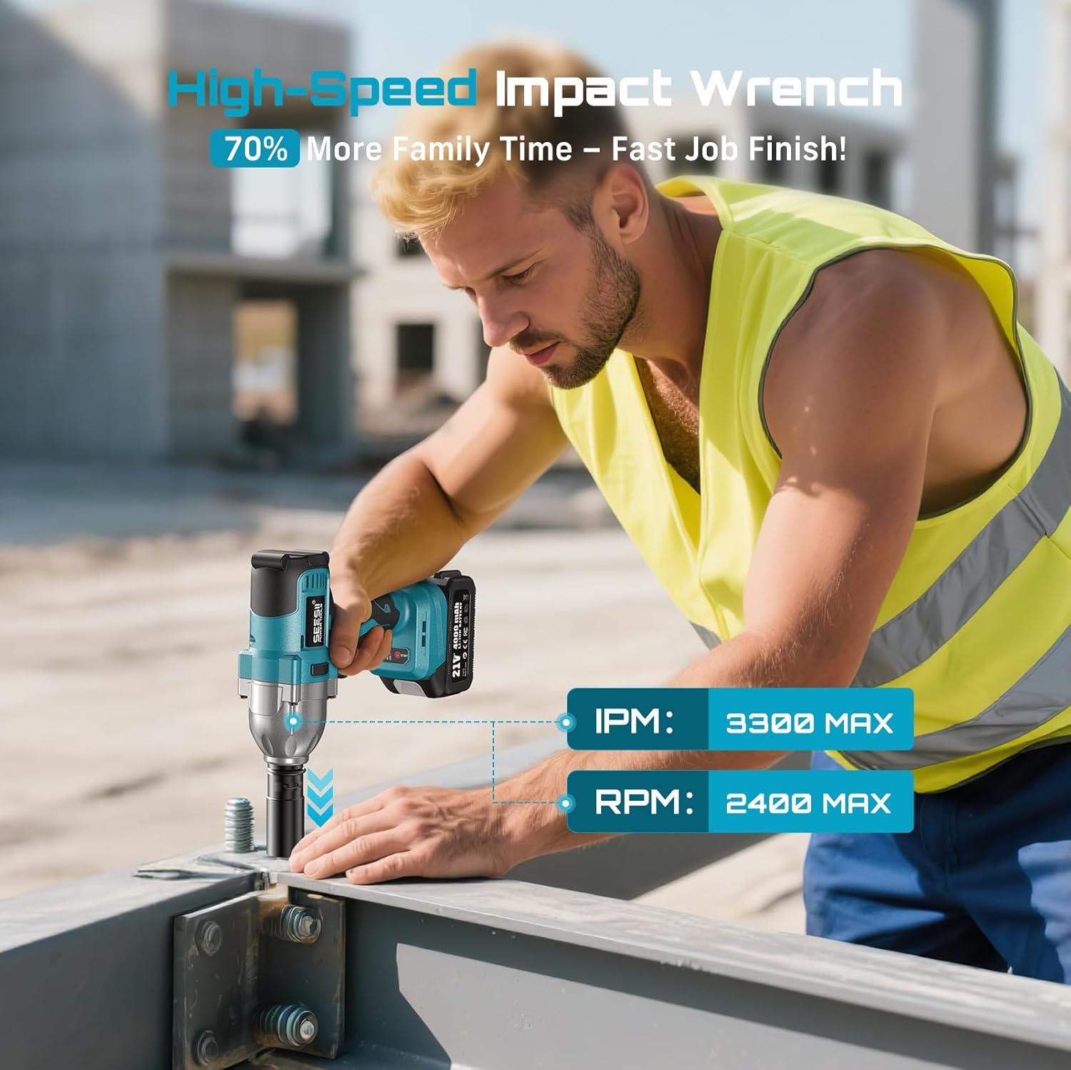 Seesii Impact Wrench 1200N.m 1 - Power Tools Impact Wrench review and price