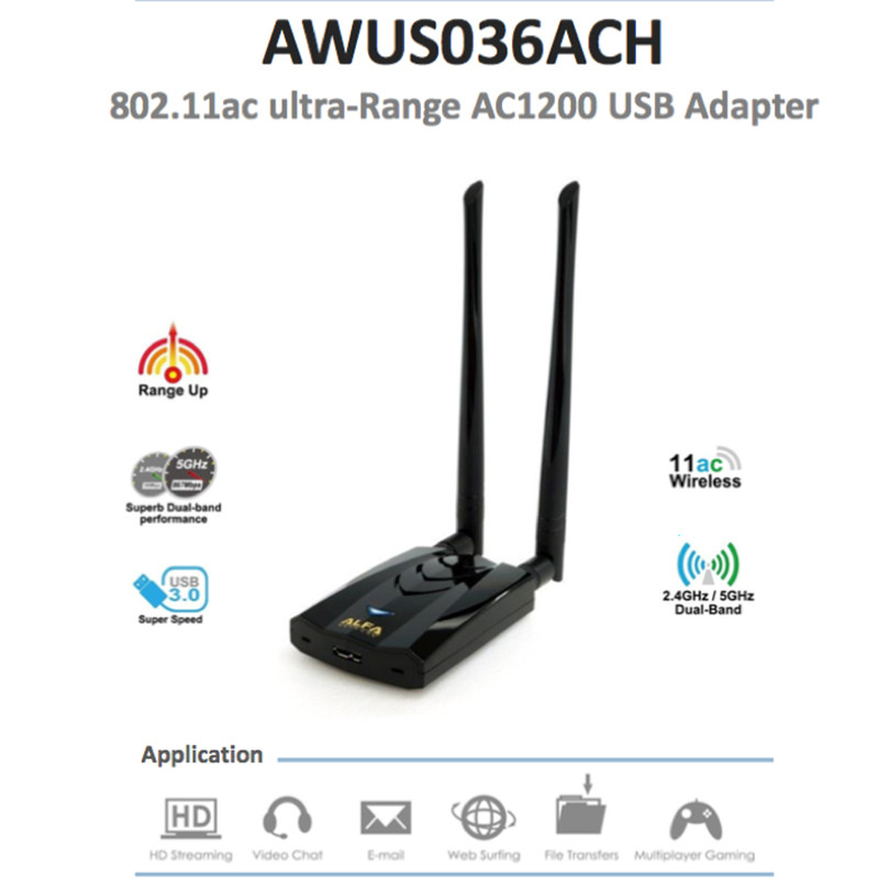 New ALFA AWUS036ACH Uses RTL88 - Power Tools For Linux review and price