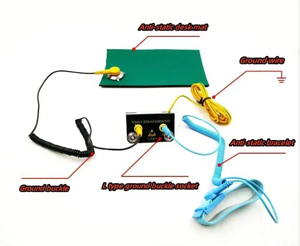 1pc ESD Ground Wire Anti-stati - Power Tools Yellow And Black review and price