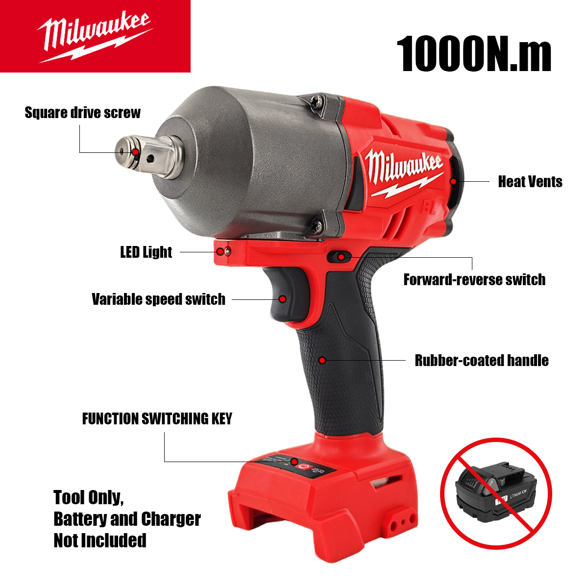 Milwaukee M18 High Torque 1300 - Power Tools Ingco review and price