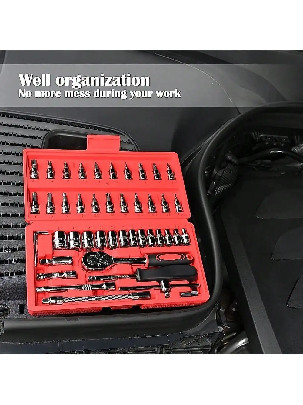 46 Piece 1/4 Inch Drive Socket - Rotary Tool Kit review and price