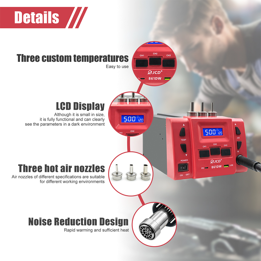JCD 861DW Hot Air Gun 1000W Hi - Power Tools Toolstation review and price