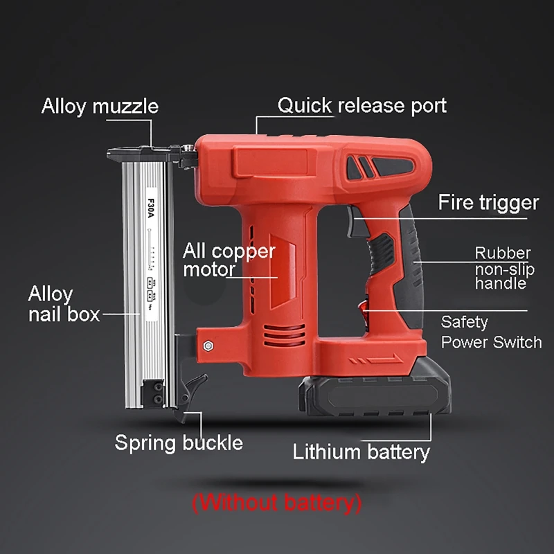Electric Wireless Nail Gun F30 - Staple Gun Electric review and price