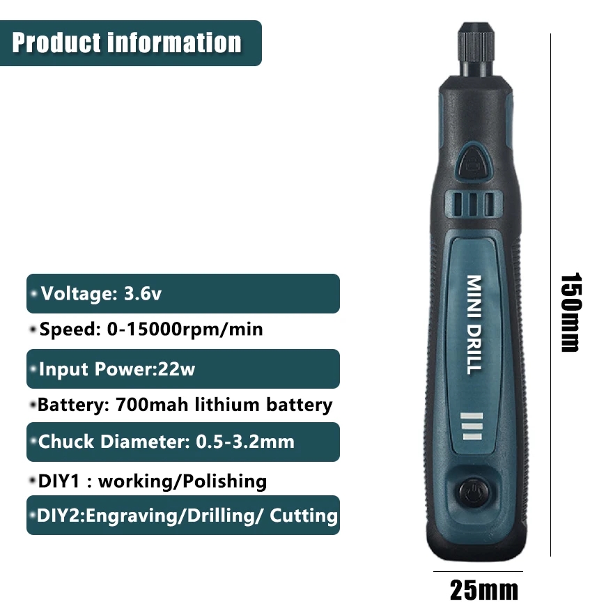 Cordless Electric Drill Grinde - Power Tools Ingco review and price