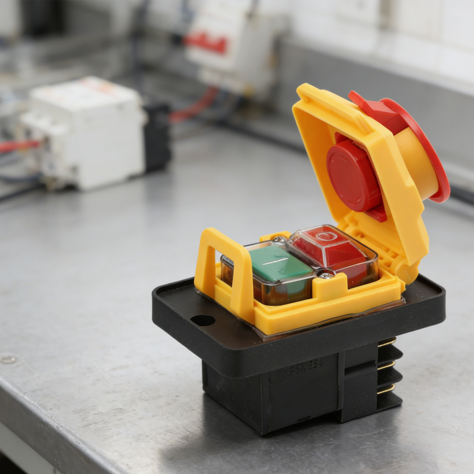 220V Pushbutton Switch Industr - Power Tools Yellow And Black review and price